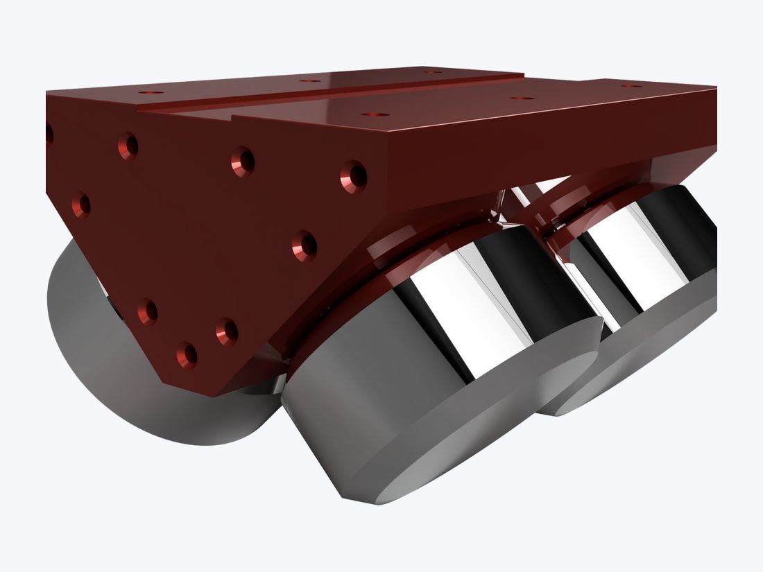 Rubber-disc roller assembly