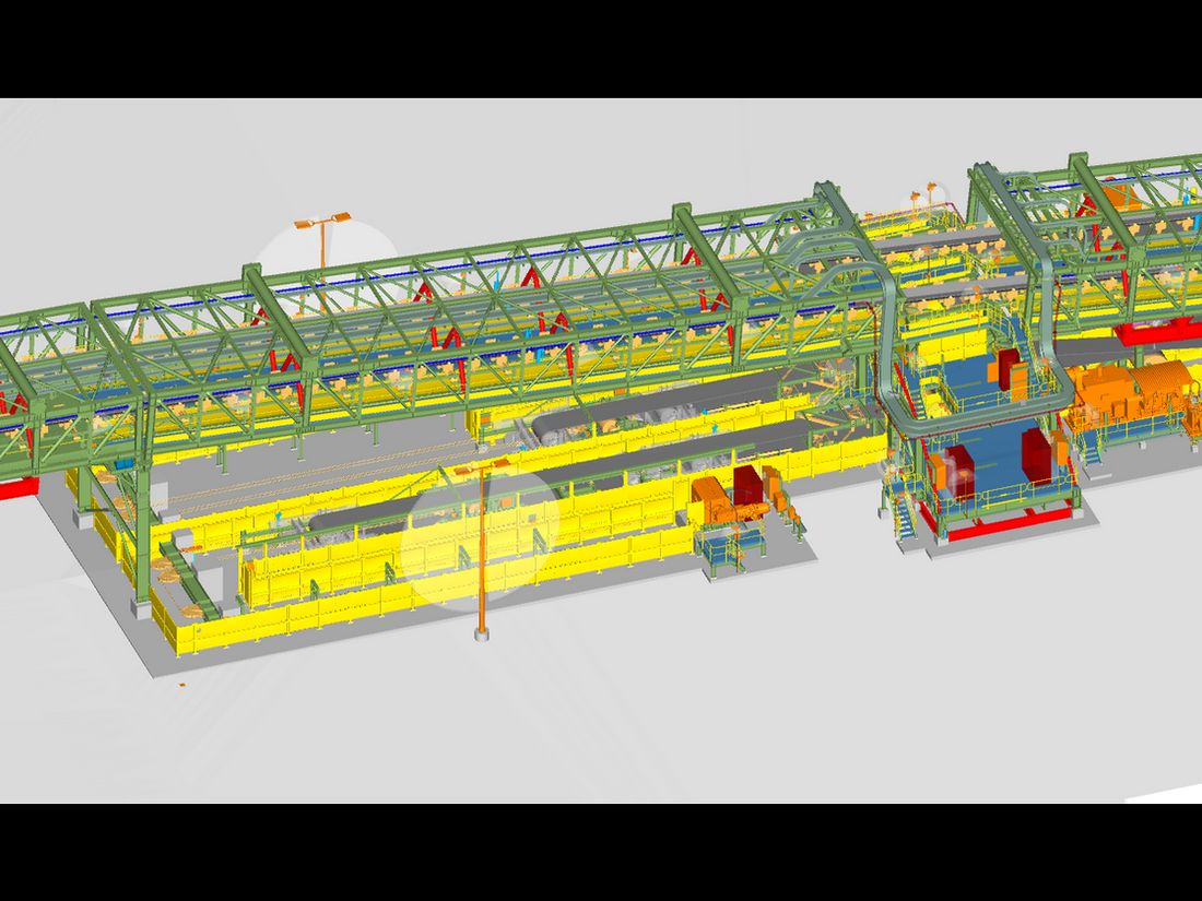 Plant and conveyor layout model